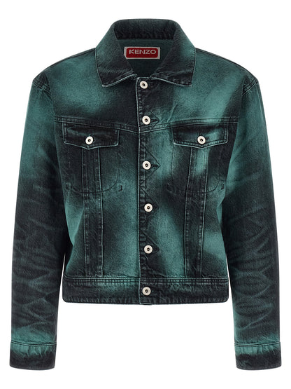 Gray Cotton Denim Jacket