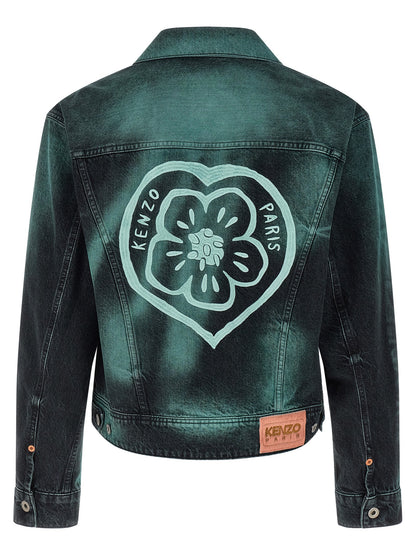 Gray Cotton Denim Jacket