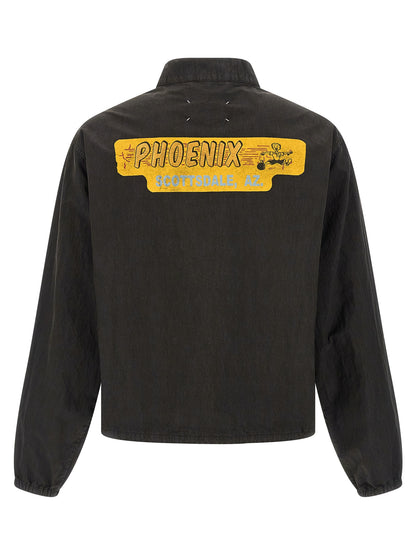 Gray Cotton Shell Jacket