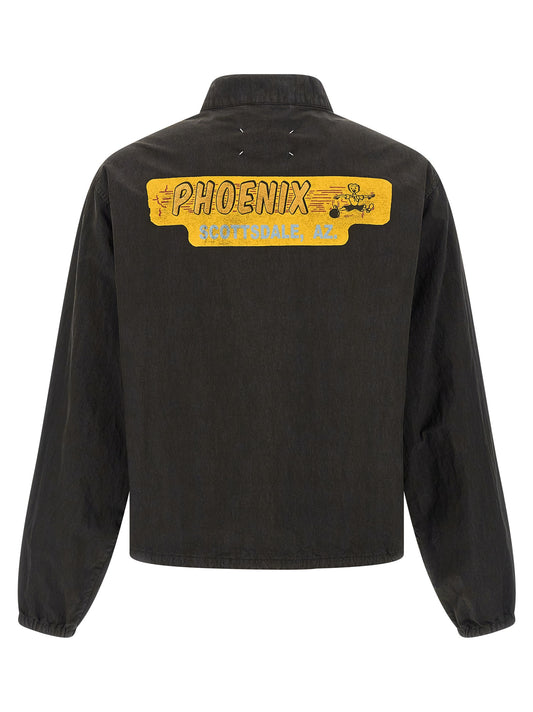 Gray Cotton Shell Jacket