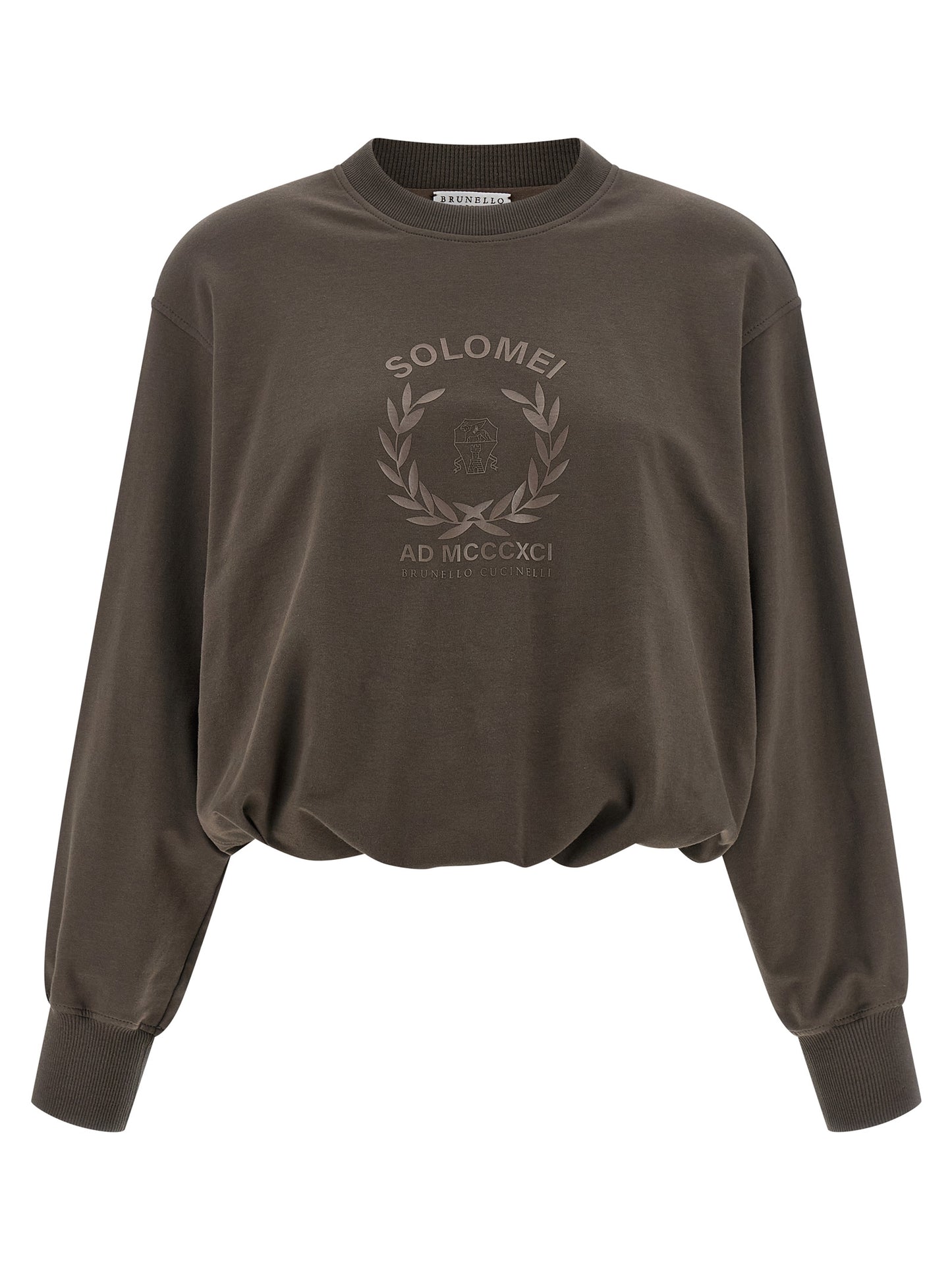 Brown Cotton Sweatshirt