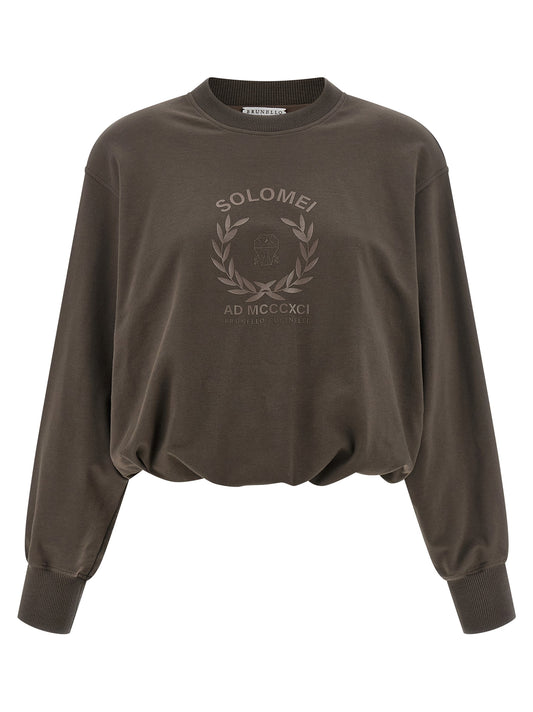 Brown Cotton Sweatshirt