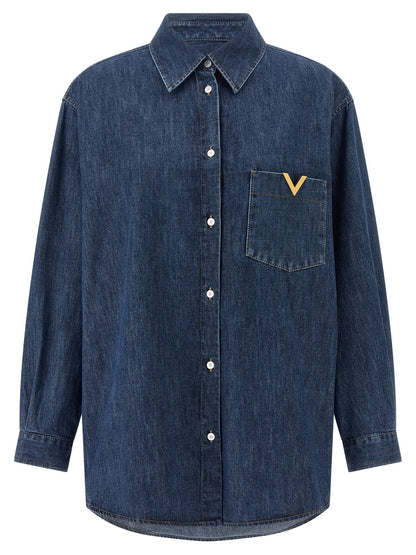 Blue Cotton Blouse
