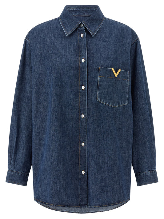 Blue Cotton Blouse