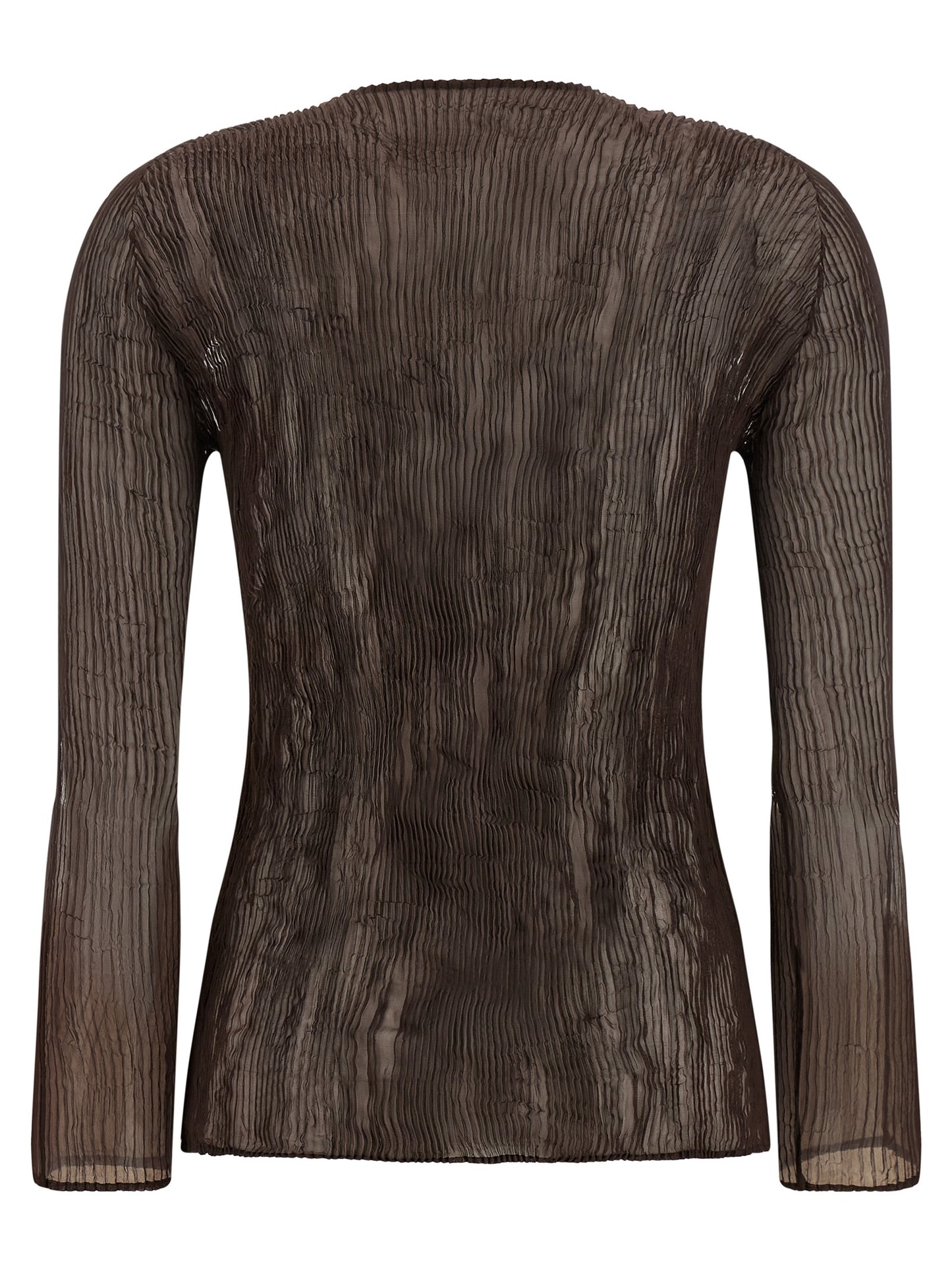 Brown Polyester Blouse
