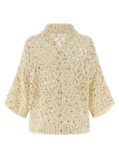Beige Cotton Cardigan