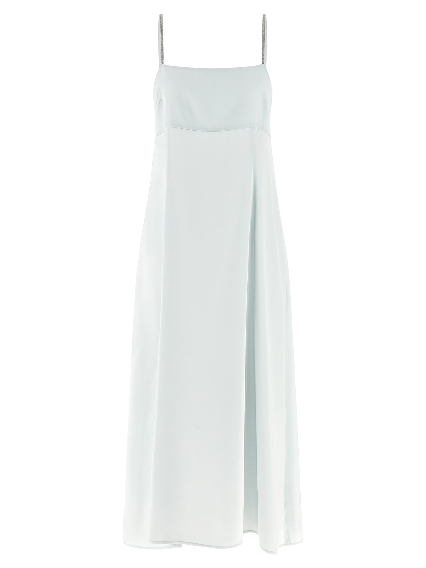 Blue Viscose Long Dress