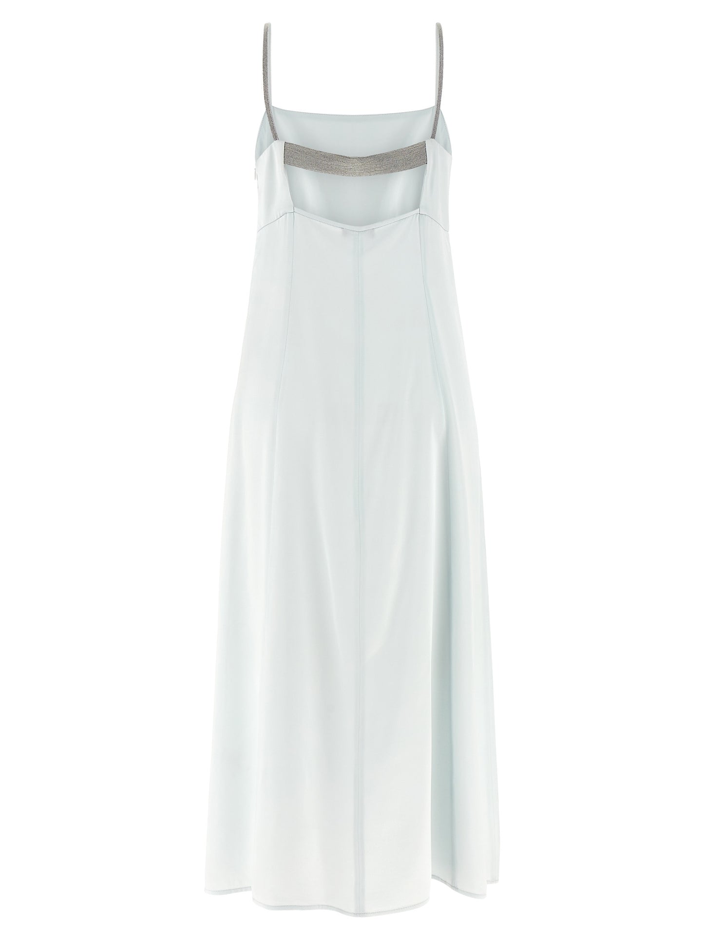 Blue Viscose Long Dress