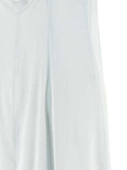 Blue Viscose Long Dress