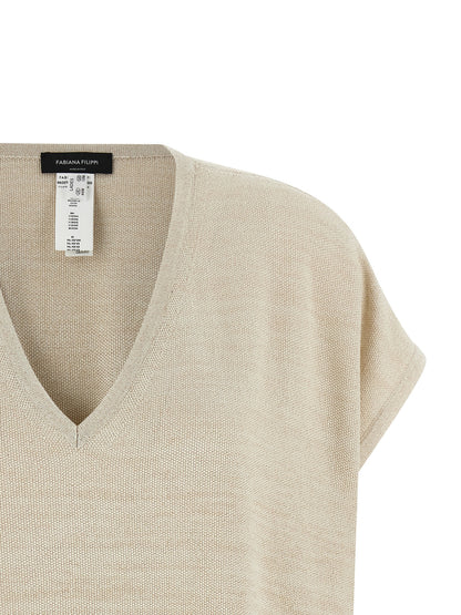 Gold Cotton Cardigan