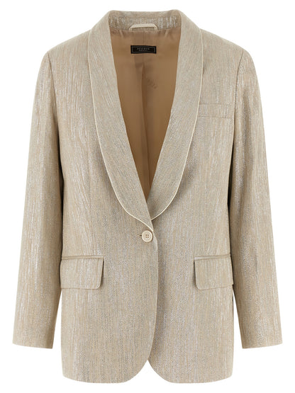 Beige Viscose Blazer