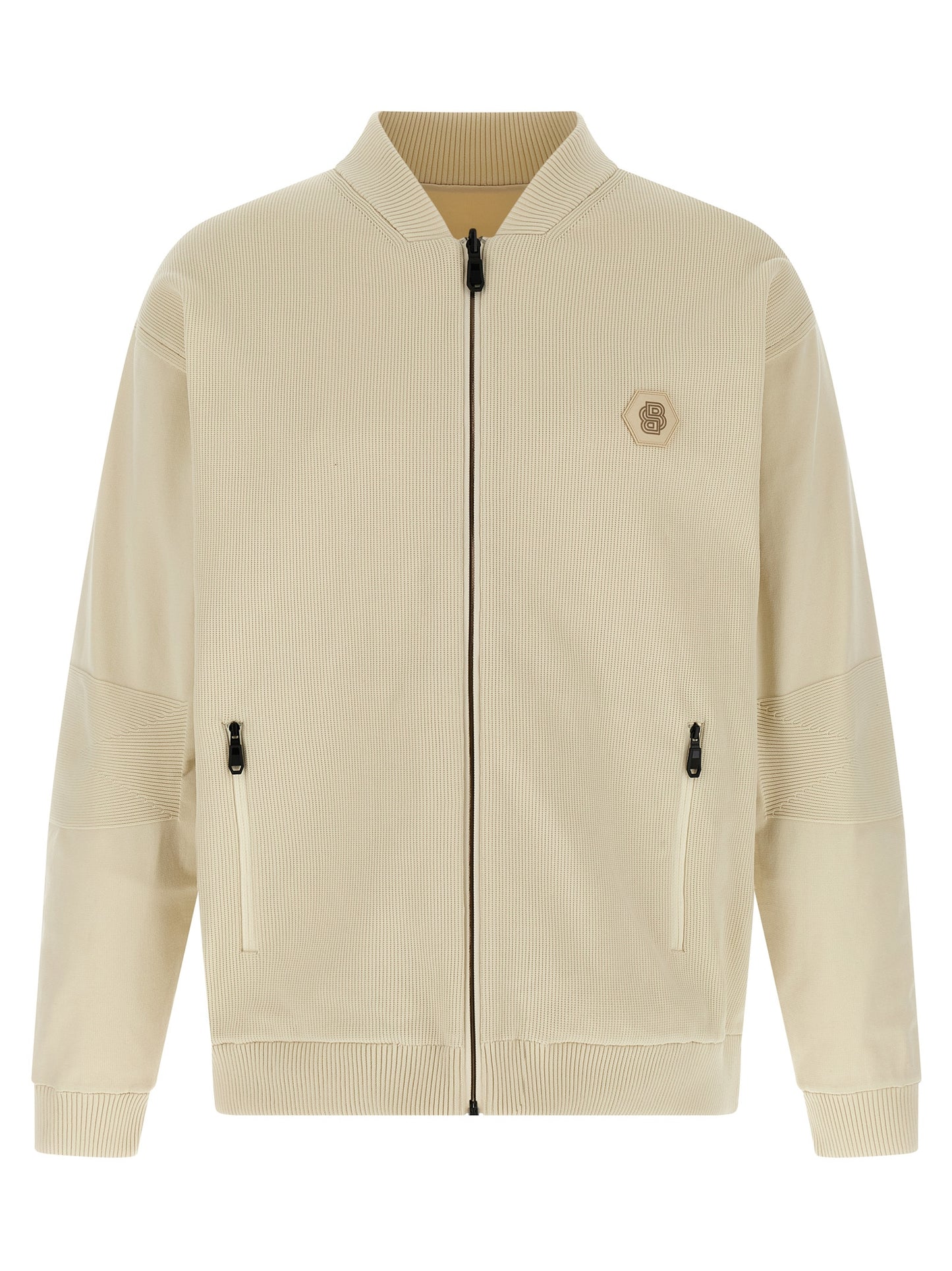 Beige Polyamide Bomber