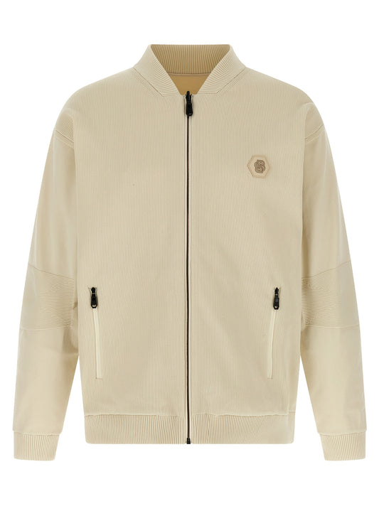 Beige Polyamide Bomber