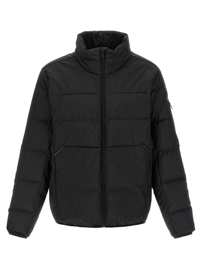 Black Polyester Full-Length Jacket