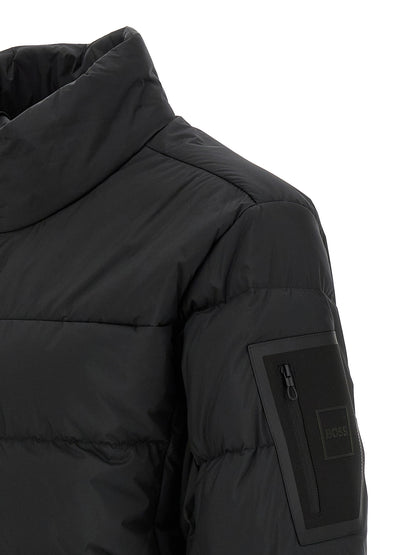 Black Polyester Full-Length Jacket