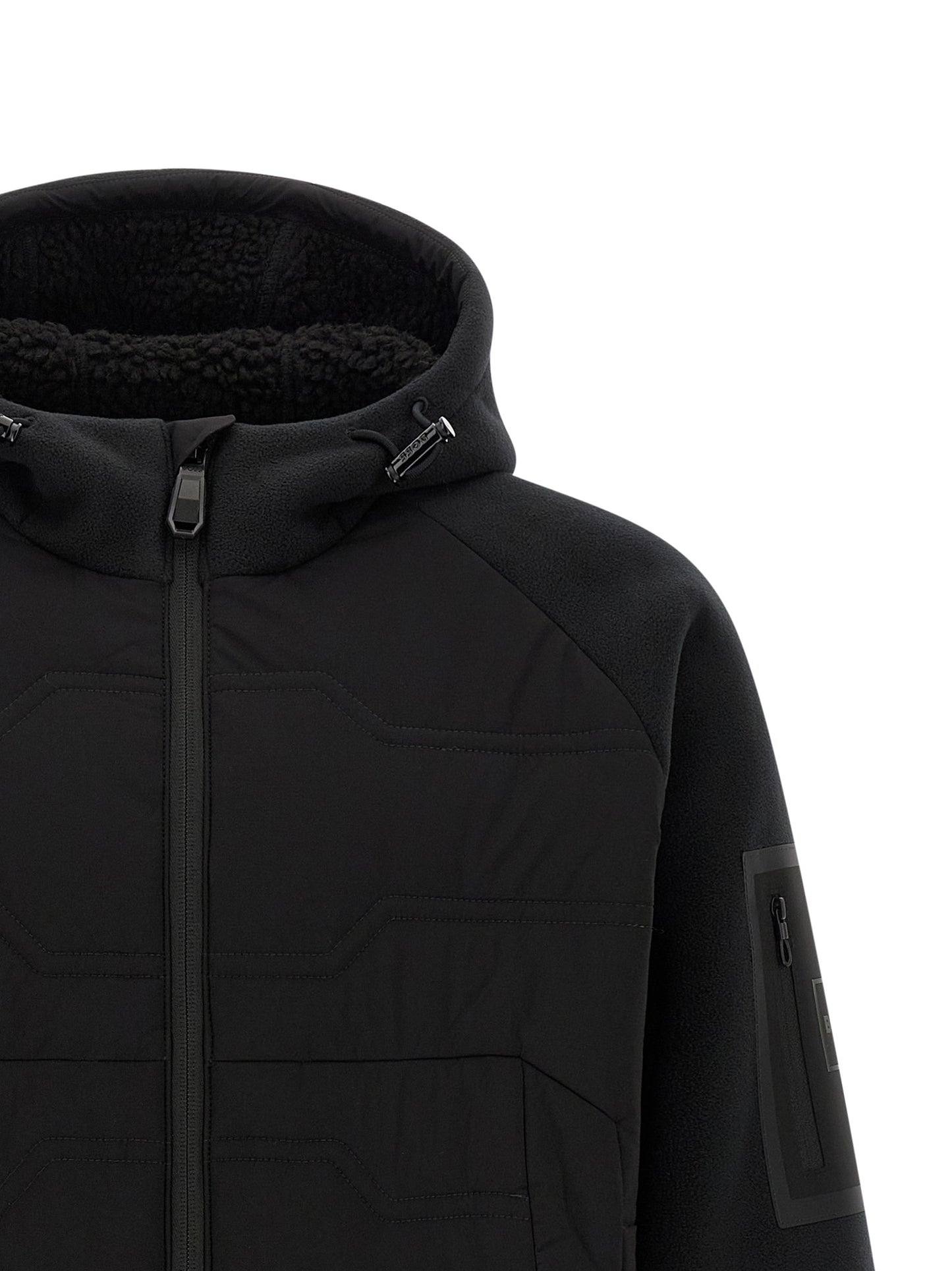 Black Polyester Shell Jacket