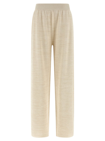 Gold Cotton Casual Pants
