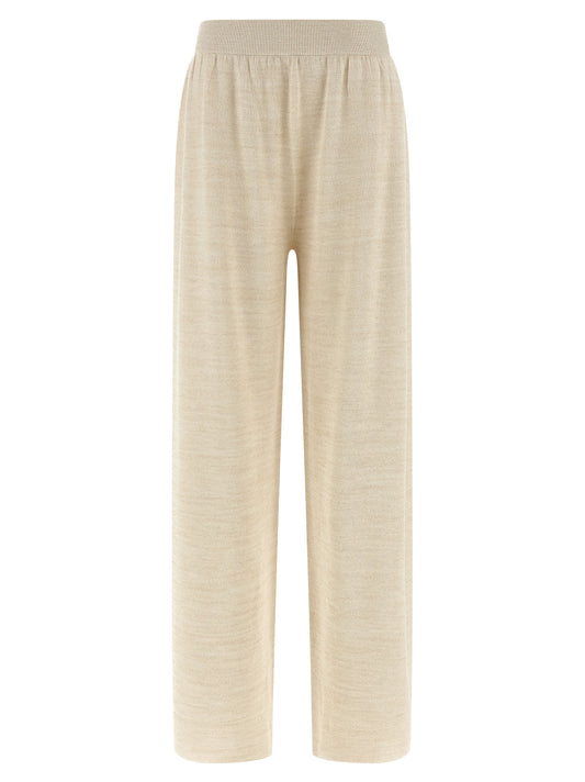 Gold Cotton Casual Pants