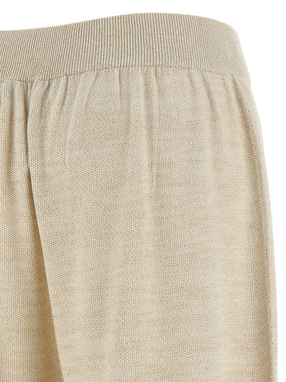 Gold Cotton Casual Pants