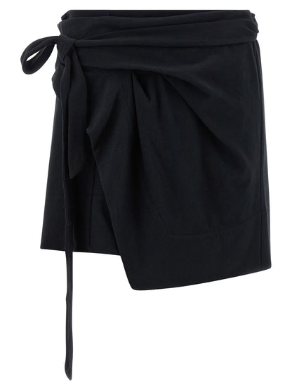 Black Cotton Long Skirt