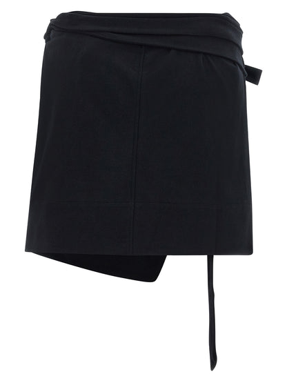 Black Cotton Long Skirt