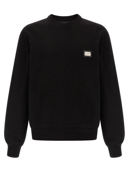 Black Cotton Sweatshirt