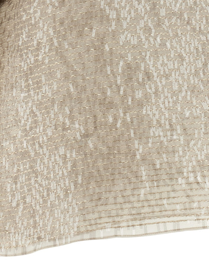 Beige Silk T-Shirt