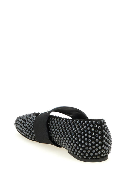 Black Calfskin Ballet Flats