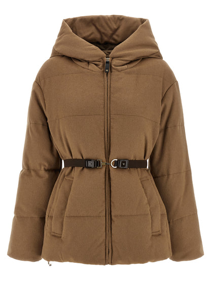 Brown Camel Hair  Full-Length Jacket