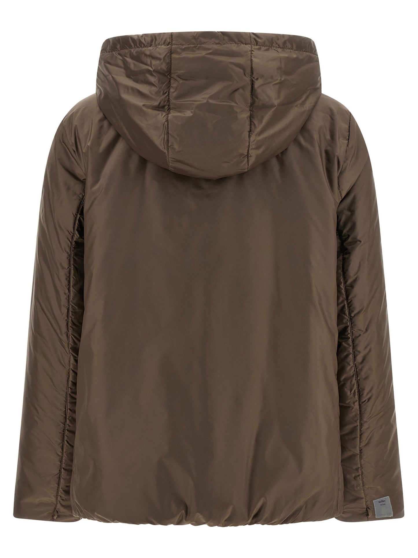 Brown Polyester Full-Length Jacket