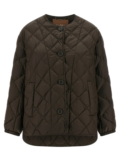 Brown Polyamide Full-Length Jacket