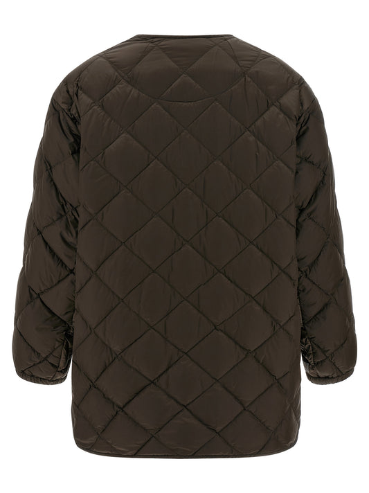 Brown Polyamide Full-Length Jacket