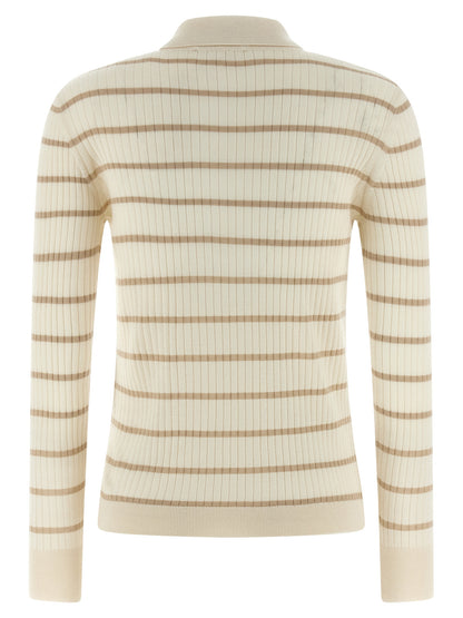 Beige Cashmere Polo Shirt
