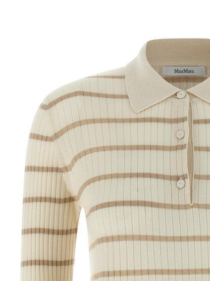 Beige Cashmere Polo Shirt