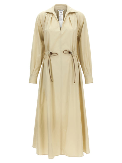 Beige Cotton Long Dress