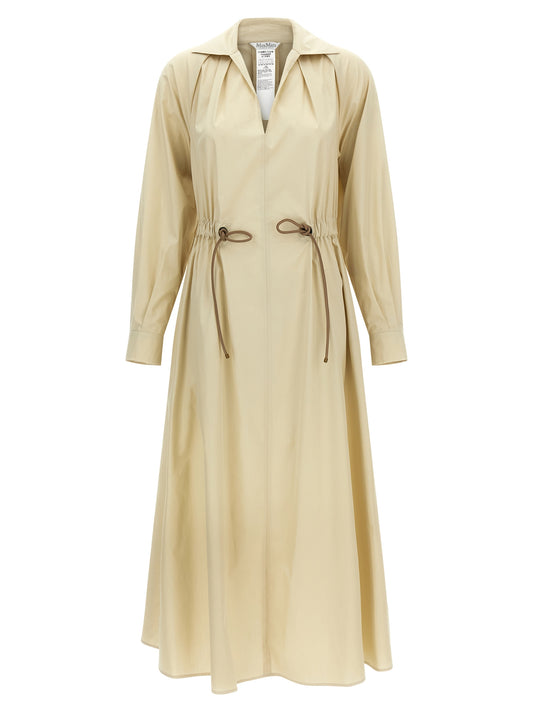 Beige Cotton Long Dress