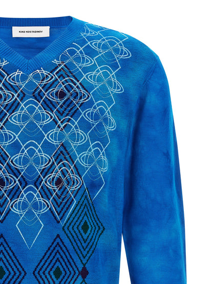 Blue Wool Cardigan