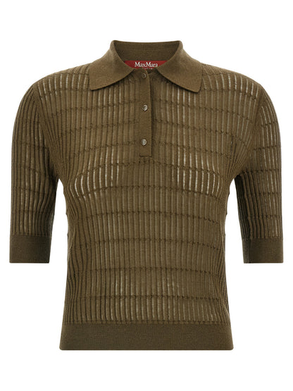 Bicolor Silk Polo Shirt