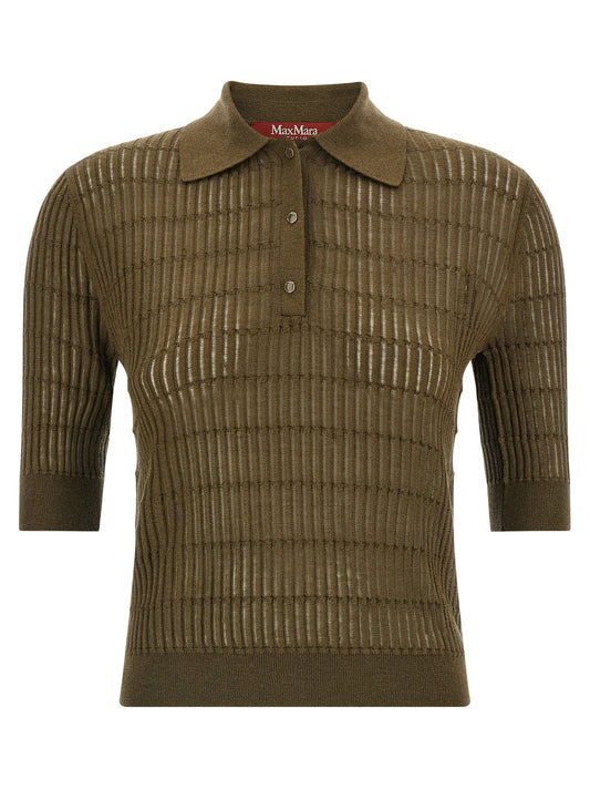 Bicolor Silk Polo Shirt