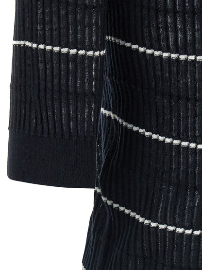 Blue Silk Polo Shirt