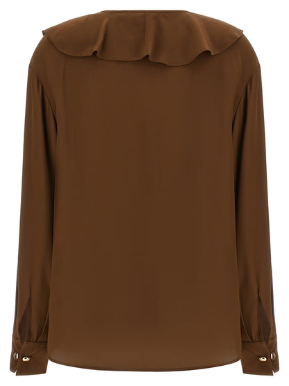 Brown Silk Blouse