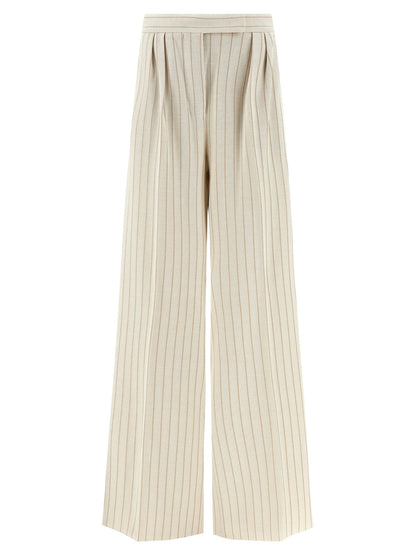 White Cotton Casual Pants