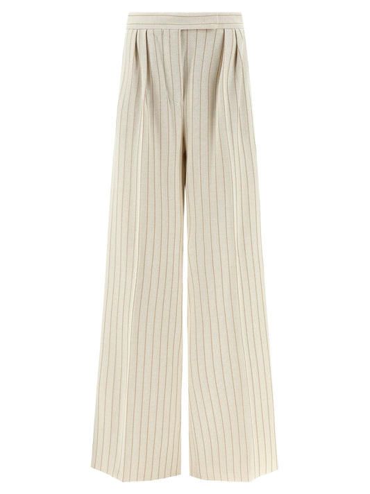 White Cotton Casual Pants