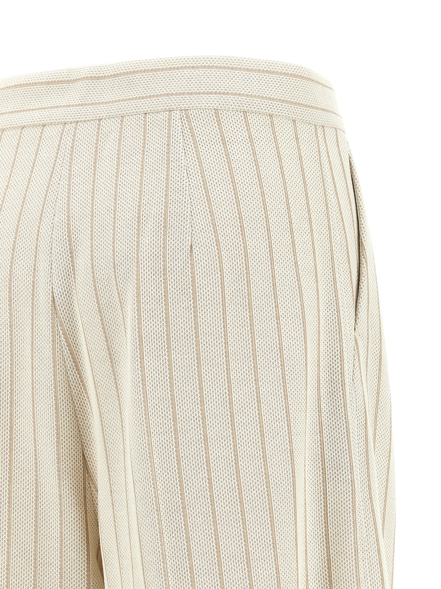 White Cotton Casual Pants
