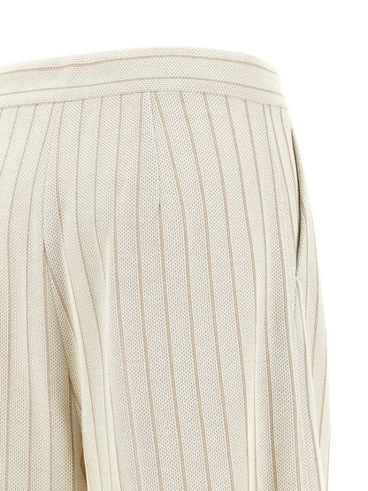 White Cotton Casual Pants
