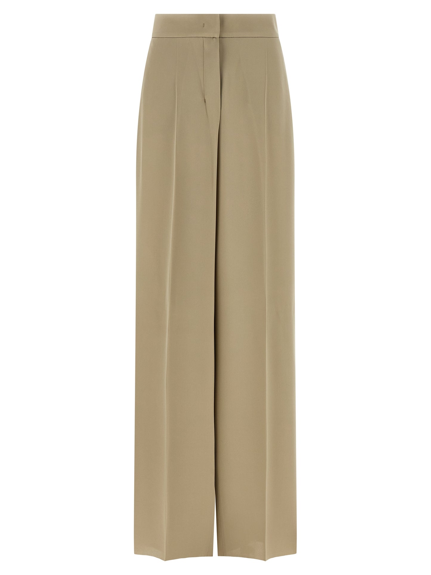 Beige Silk Dress Pants