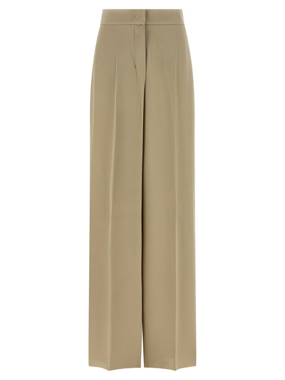 Beige Silk Dress Pants