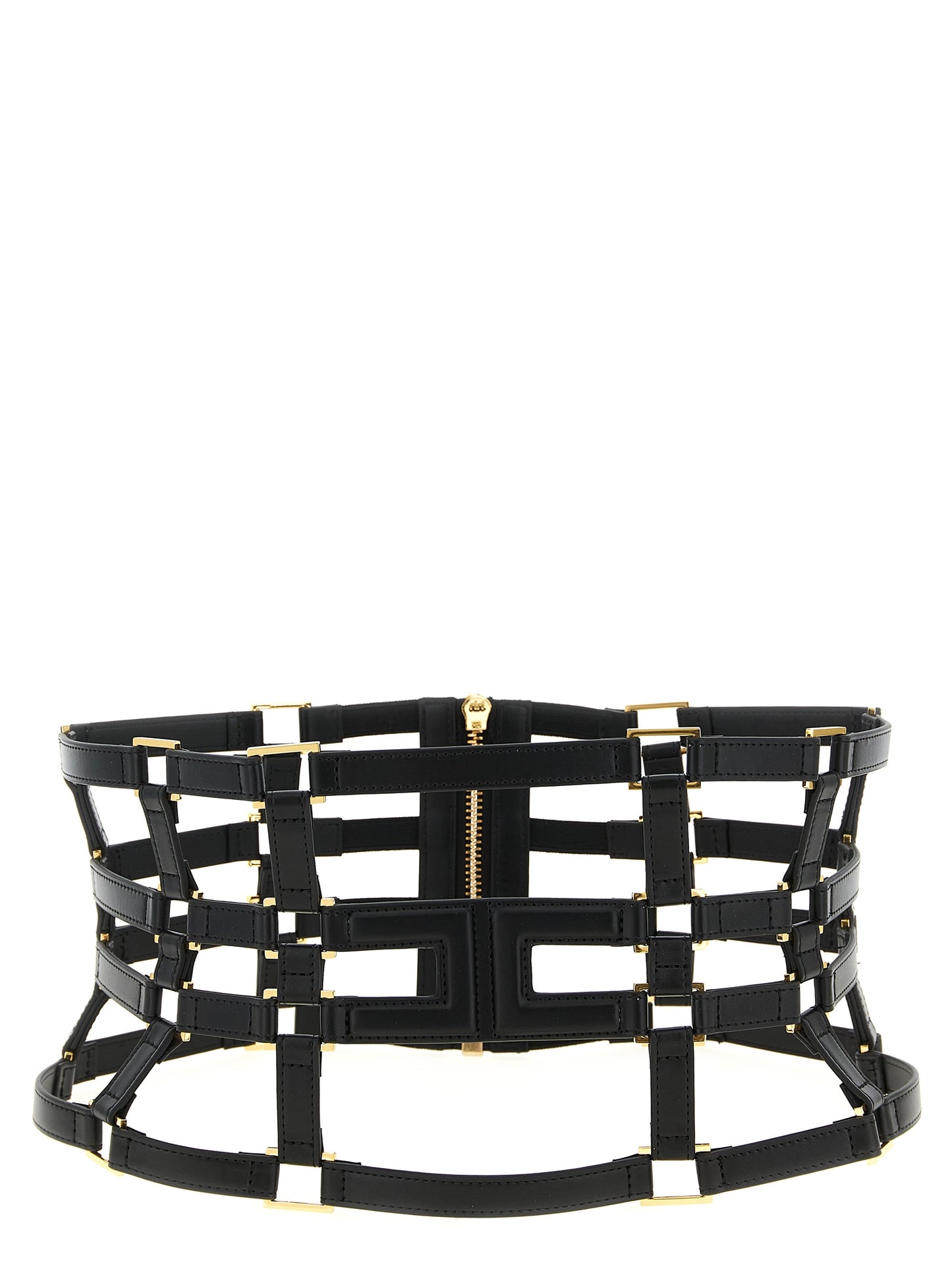 Black Polyethylene High-Waist Belt