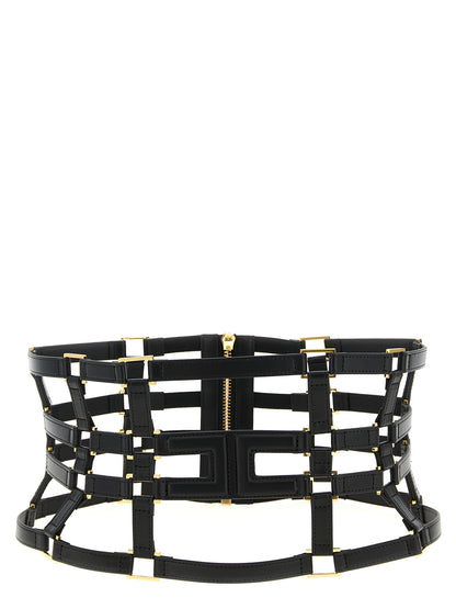 Black Polyethylene High-Waist Belt