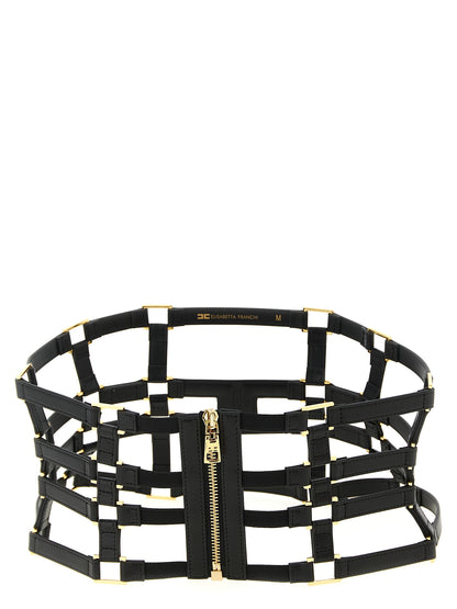Black Polyethylene High-Waist Belt